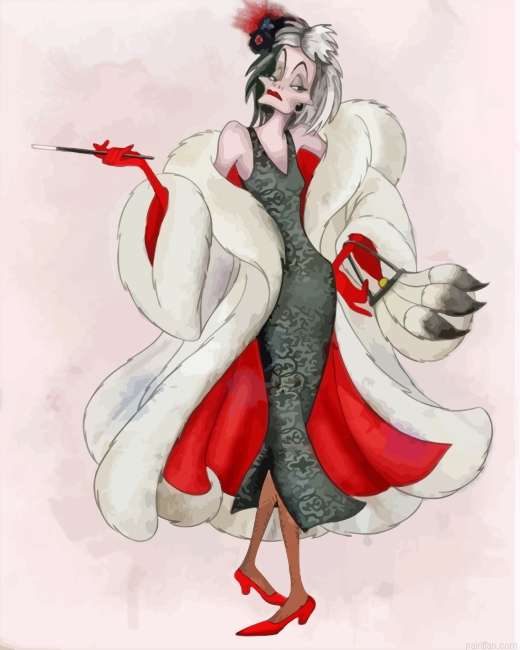 101 Dalmatians Cruella De Vil Paint By Number.png