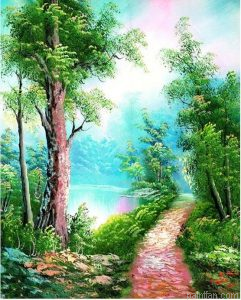 A Pathway In A Paradise Landscape Paint By Numbers.png