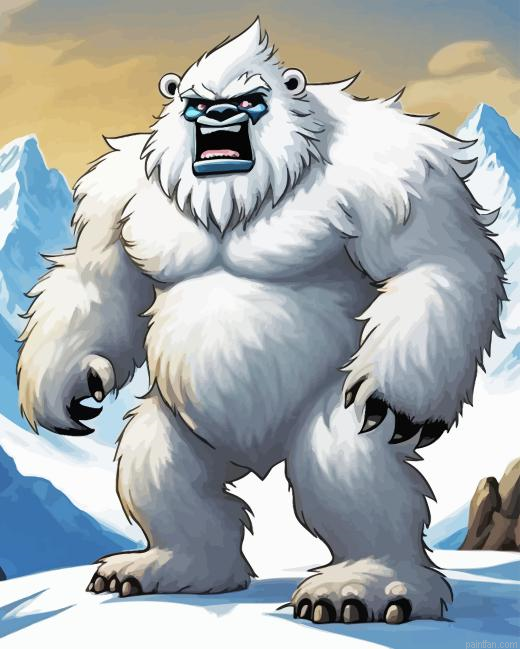 Abominable Snowman Paint By Numbers.png