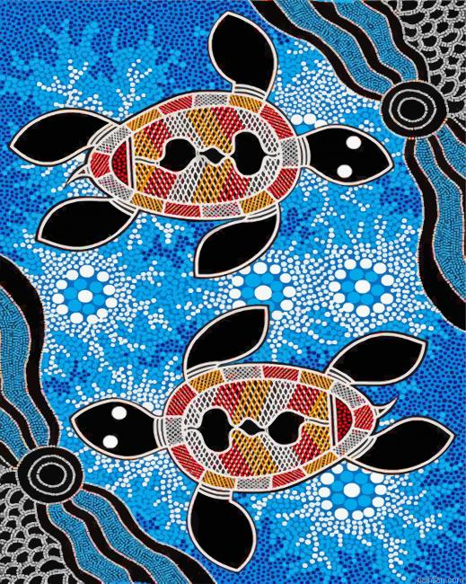 Aboriginals Turtles Paint By Numbers.png