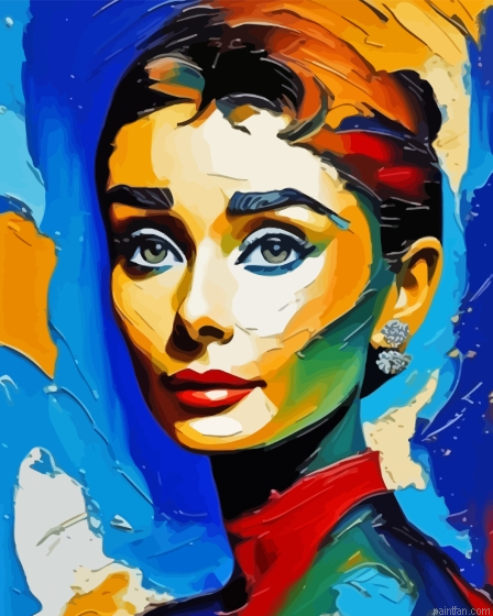 Abstract Audrey Hepburn Paint By Numbers.png