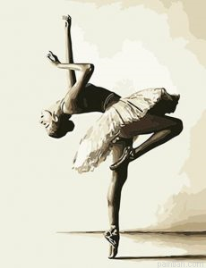 Abstract Ballet Dancer People Paint By Numbers.png