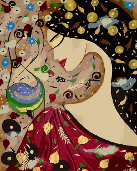 Abstract Beautiful Woman Paint By Numbers.png