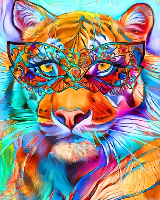 Abstract Bengal Tiger Paint By Number.png