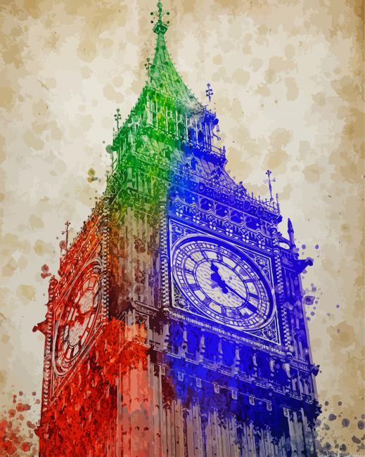 Abstract Big Ben Paint By Numbers.png