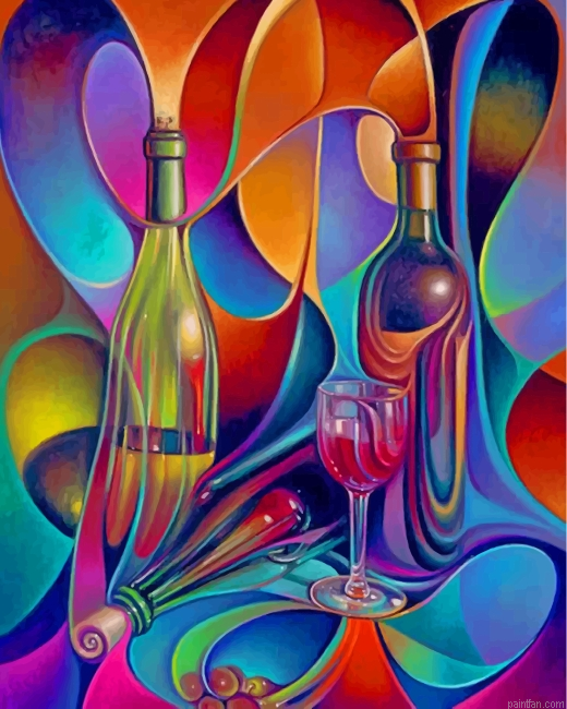 Abstract Bottles Paint By Number.png