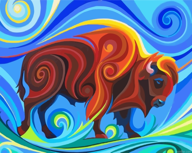 Abstract Buffalo Paint By Number.png