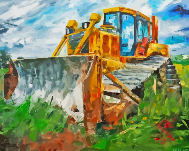 Abstract Bulldozer Paint By Numbers.png