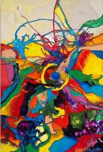 Abstract Color Collision Paint By Numbers.png