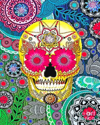 Abstract Colorful Skull New Paint By Numbers.png