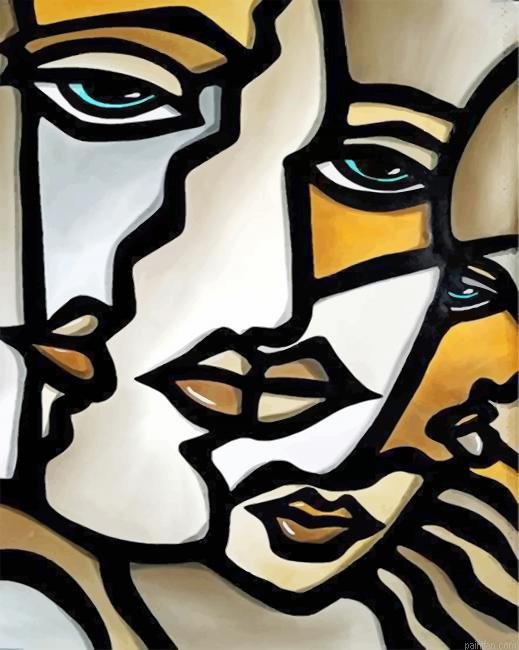 Abstract Cubism Faces Paint By Numbers.png
