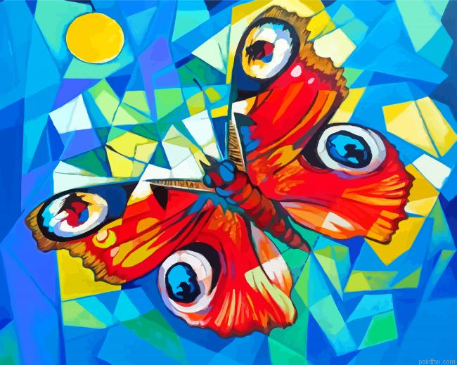 Abstract Cubist Butterfly Paint By Numbers.png
