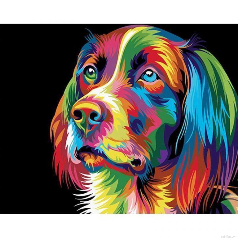 Abstract Dog Animals Paint By Numbers.png