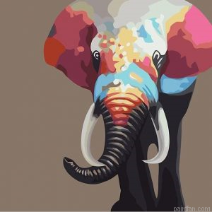 Abstract Elephant Paint By Numbers.png