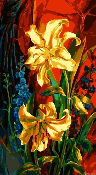 Abstract Flowers Diy Paint By Numbers.png