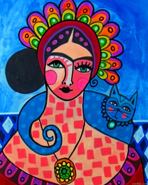 Abstract Frida Kahlo New Paint By Numbers.png