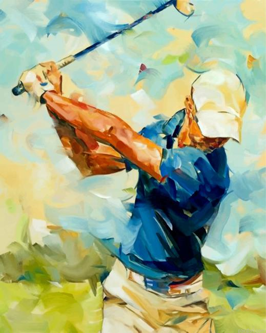 Abstract Golf Player Paint By Number.png