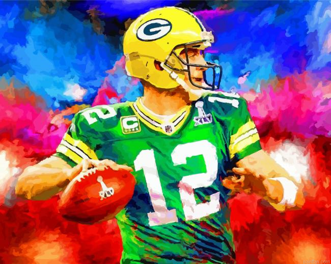 Abstract Green Bay Packers Paint By Number.png