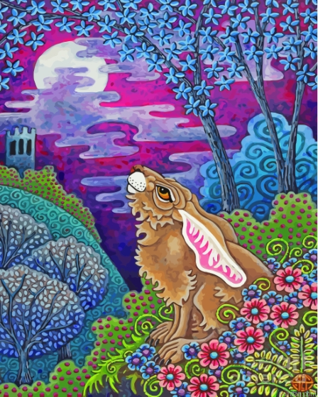 Abstract Hare Moon Paint By Numbers.png