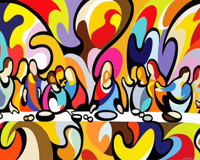 Abstract Last Supper Paint By Numbers.png