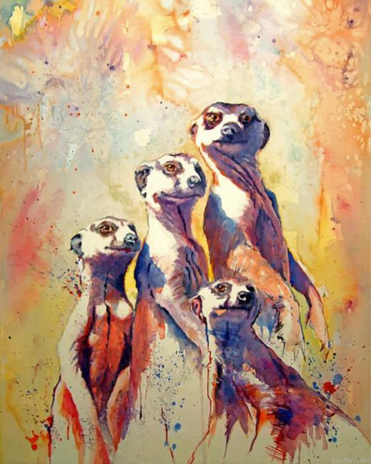 Abstract Meerkats Paint By Numbers.png