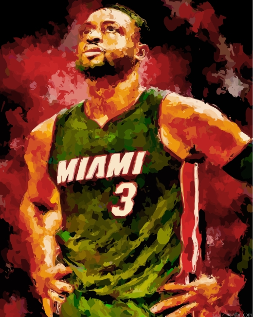 Abstract Miami Heat Player Paint By Number.png