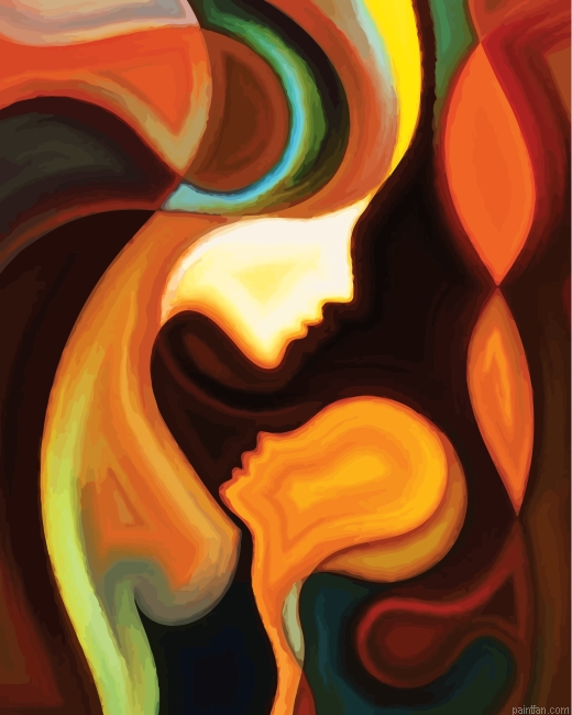 Abstract Mother And Child Paint By Number.png