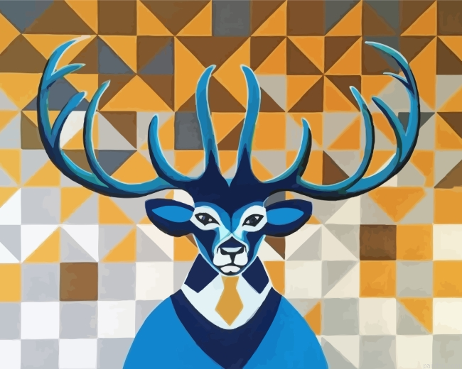 Abstract Mr Deer Paint By Numbers.png