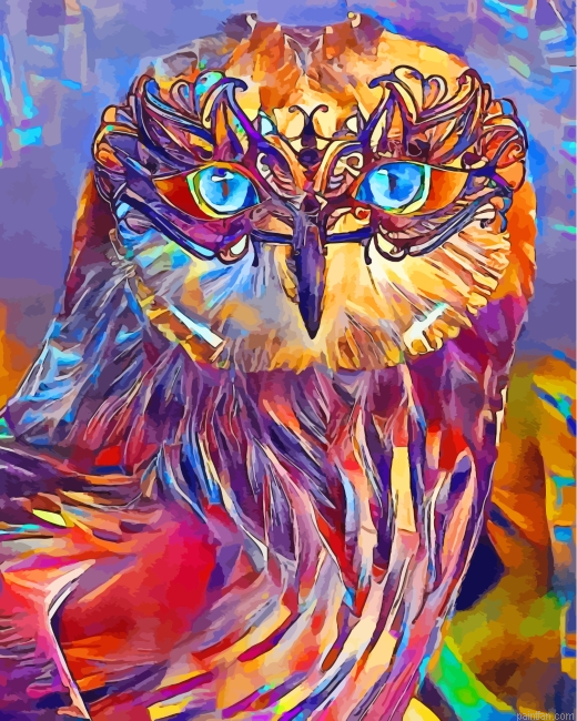 Abstract Owl Bird Paint By Number.png