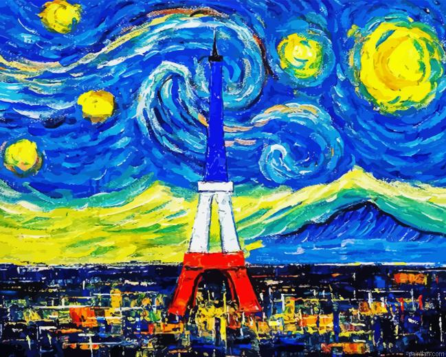 Abstract Paris Night Paint By Numbers.png