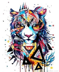 Abstract Tiger Paint By Numbers.png