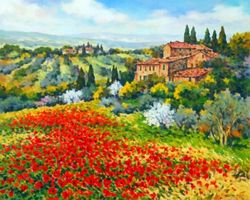 Abstract Tuscan Scene Paint By Number.png