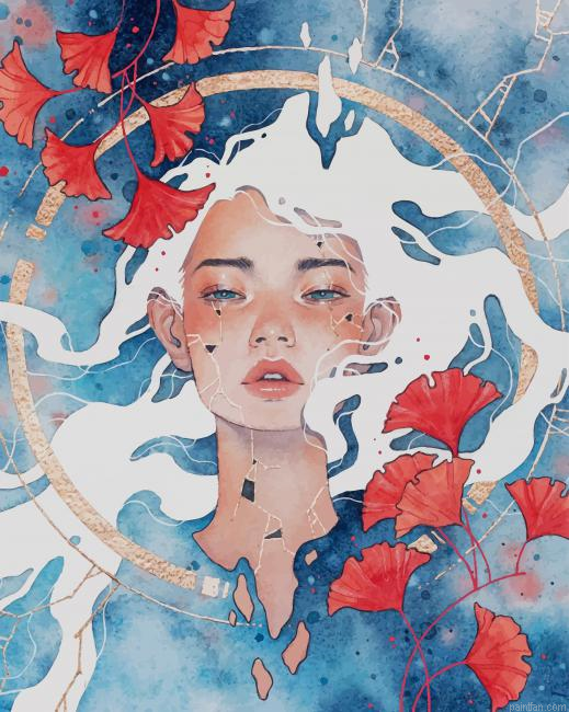 Abstract Watercolor Girl New Paint By Numbers.png