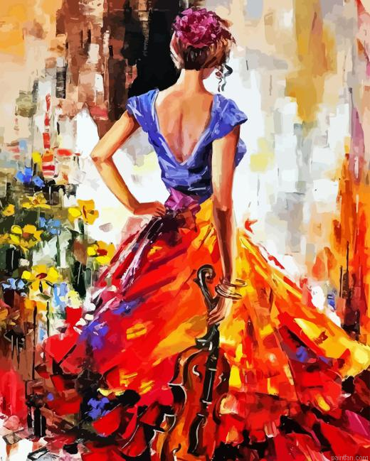 Abstract Woman In Dress Paint By Numbers.png