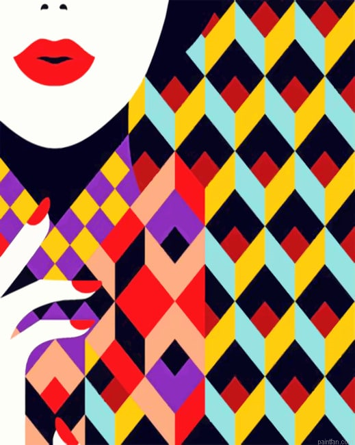 Abstract Woman Pop Art Paint By Numbers.png