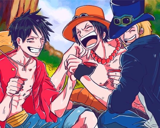 Ace Luffy Sabo One Piece Manga Paint By Numbers.png