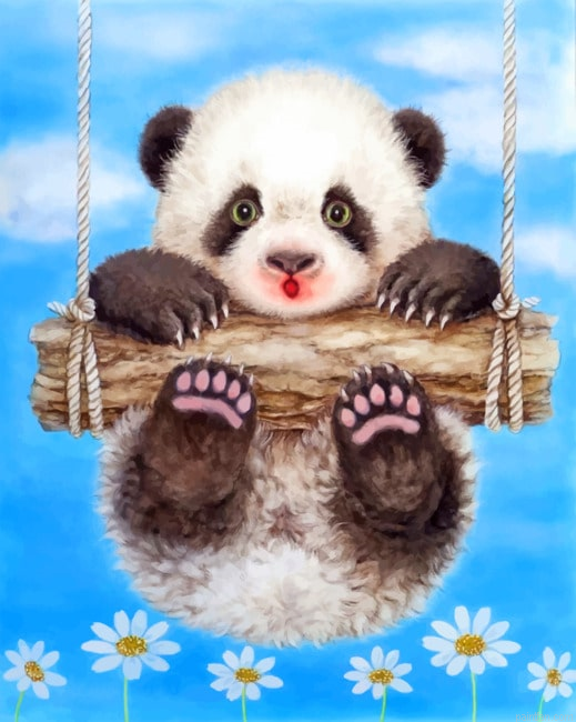 Adorable Panda Animals Paint By Numbers.png
