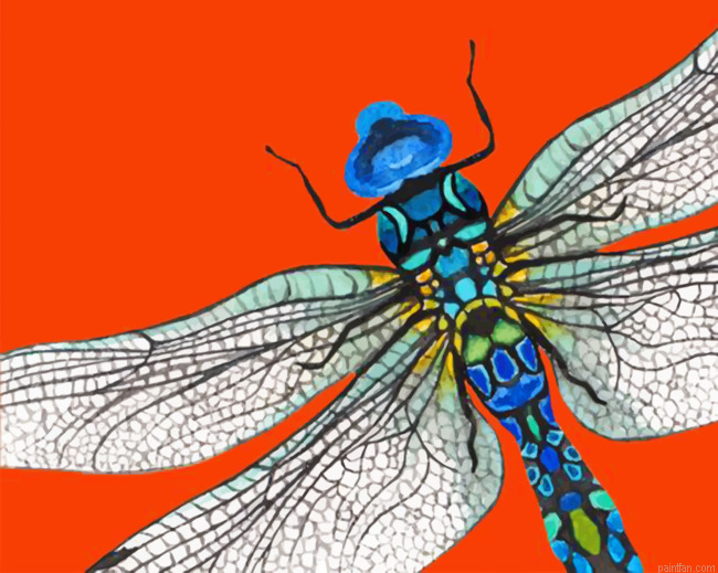 Aesthetic Abstract Dragonfly Paint By Numbers.png