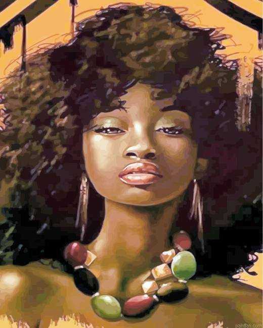 Aesthetic African Woman Paint By Number.png