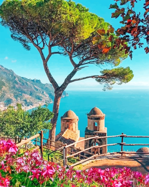 Aesthetic Amalfi Coast Paint By Numbers.png