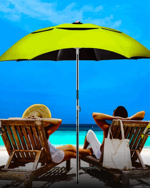 Aesthetic Beach Umbrella Paint By Numbers.png