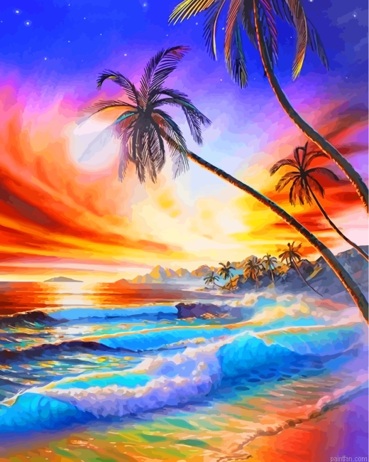 Aesthetic Beach Waves Paint By Number.png