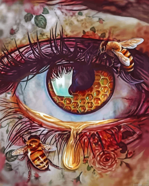 Aesthetic Bee Eye Paint By Numbers.png