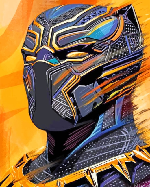 Aesthetic Black Panther Superheroes Paint By Numbers.png