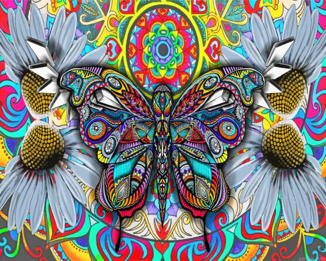 Aesthetic Bohemian Butterfly Paint By Number.png