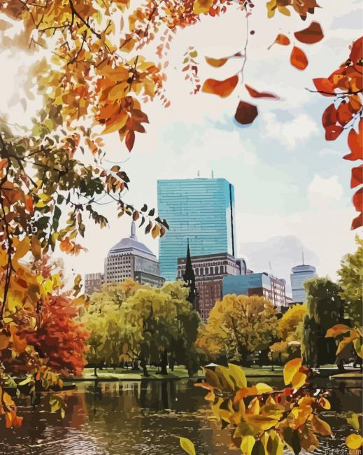 Aesthetic Boston In Autumn View Paint By Numbers.png