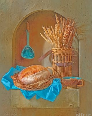 Aesthetic Bread Still Life Paint By Number.png