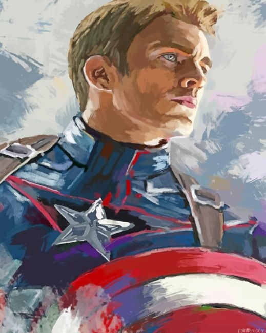 Aesthetic Captain America Marvel Paint By Numbers.png