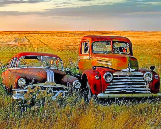 Aesthetic Cars Vintage Paint By Numbers.png