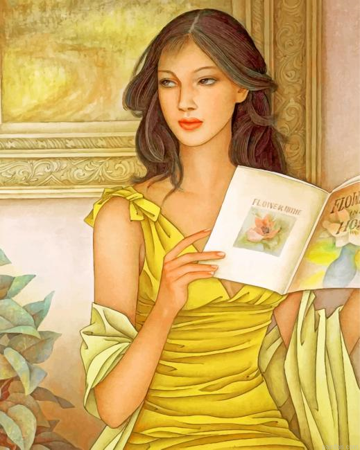 Aesthetic Classy Woman Paint By Number.png